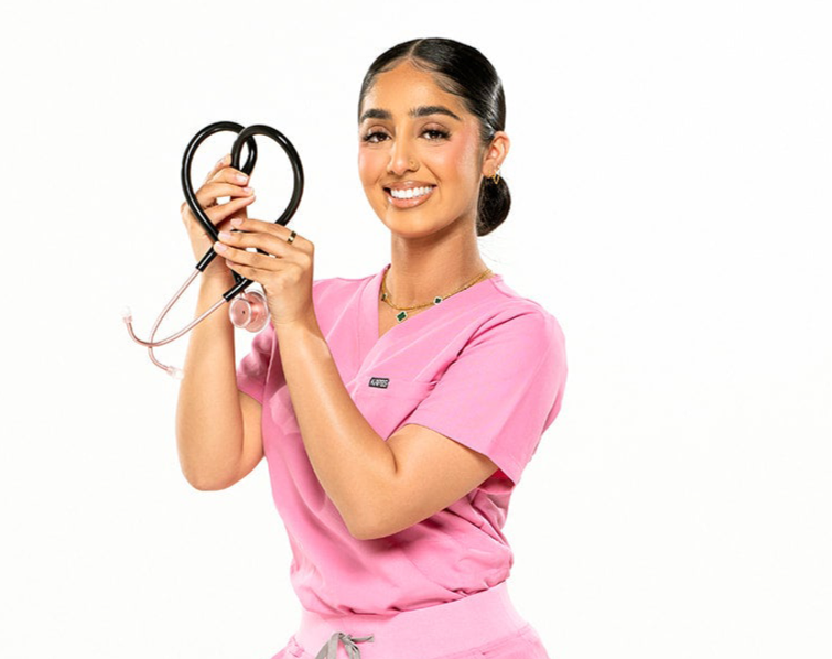 Elite Scrub Top - Blush Pink